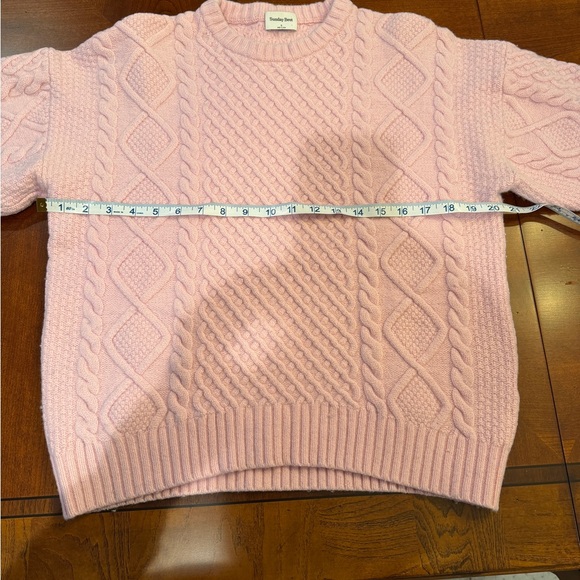 Aritzia Light Pink Cable Knit Sweater - Picture 6 of 8